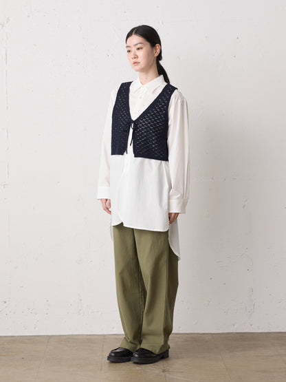 2way short knit vest