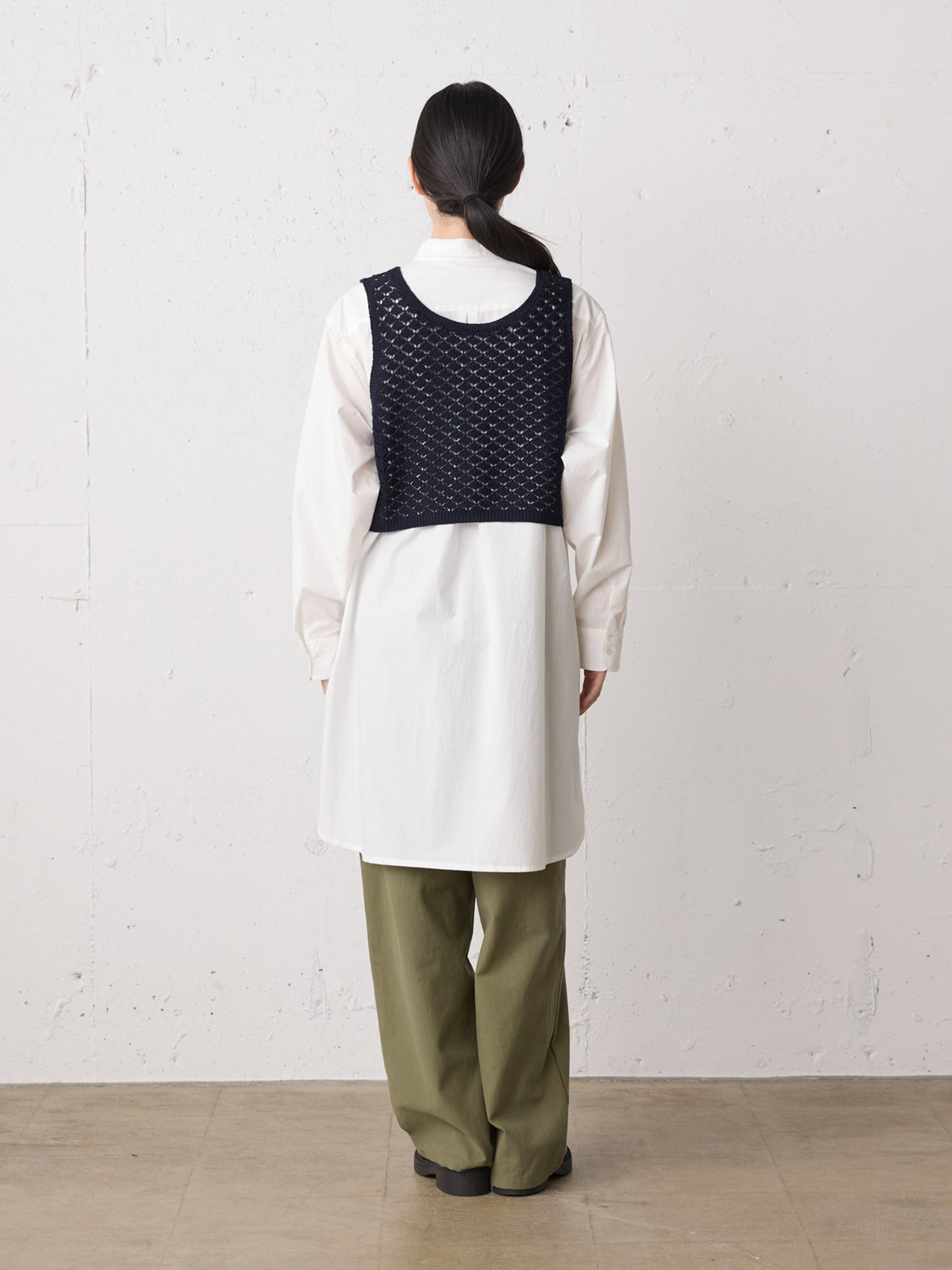 2way short knit vest