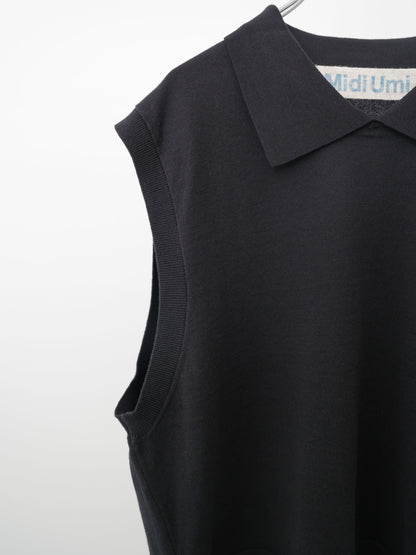 collared knit vest