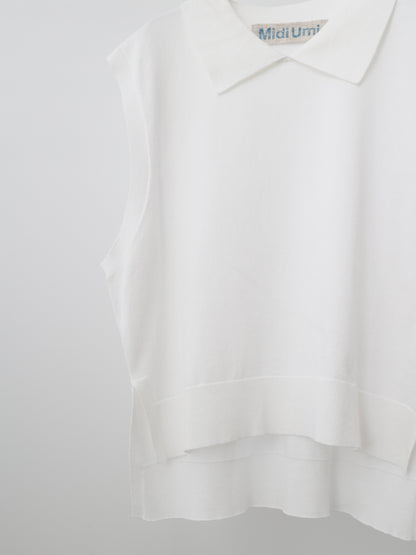 collared knit vest