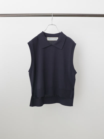 collared knit vest