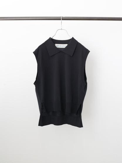 collared knit vest