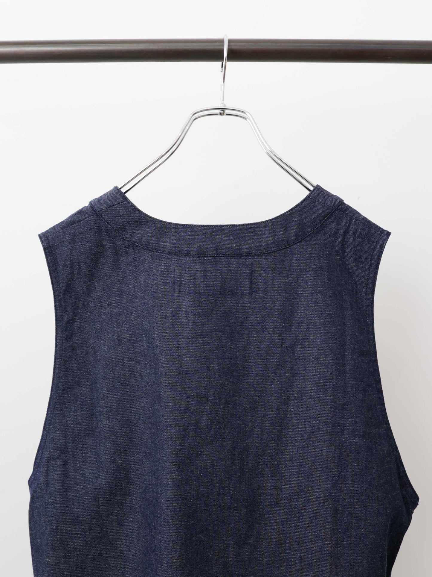 denim side strap vest