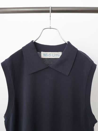 collared knit vest