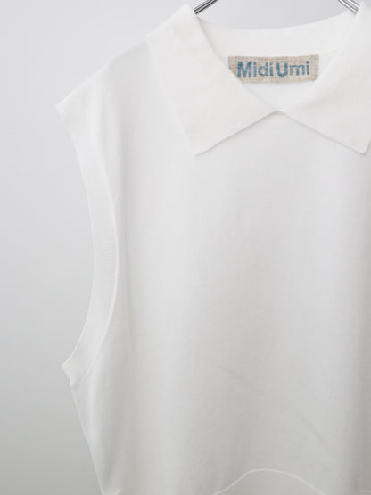 collared knit vest