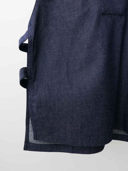 denim side strap vest