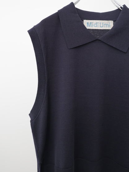 collared knit vest