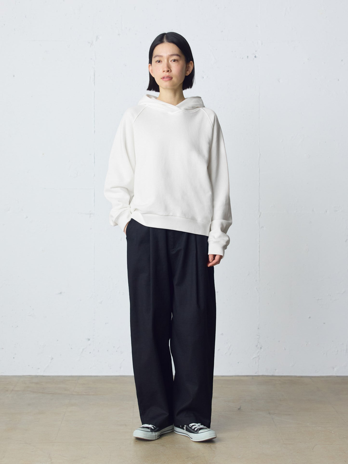 loopwheele sweat parka