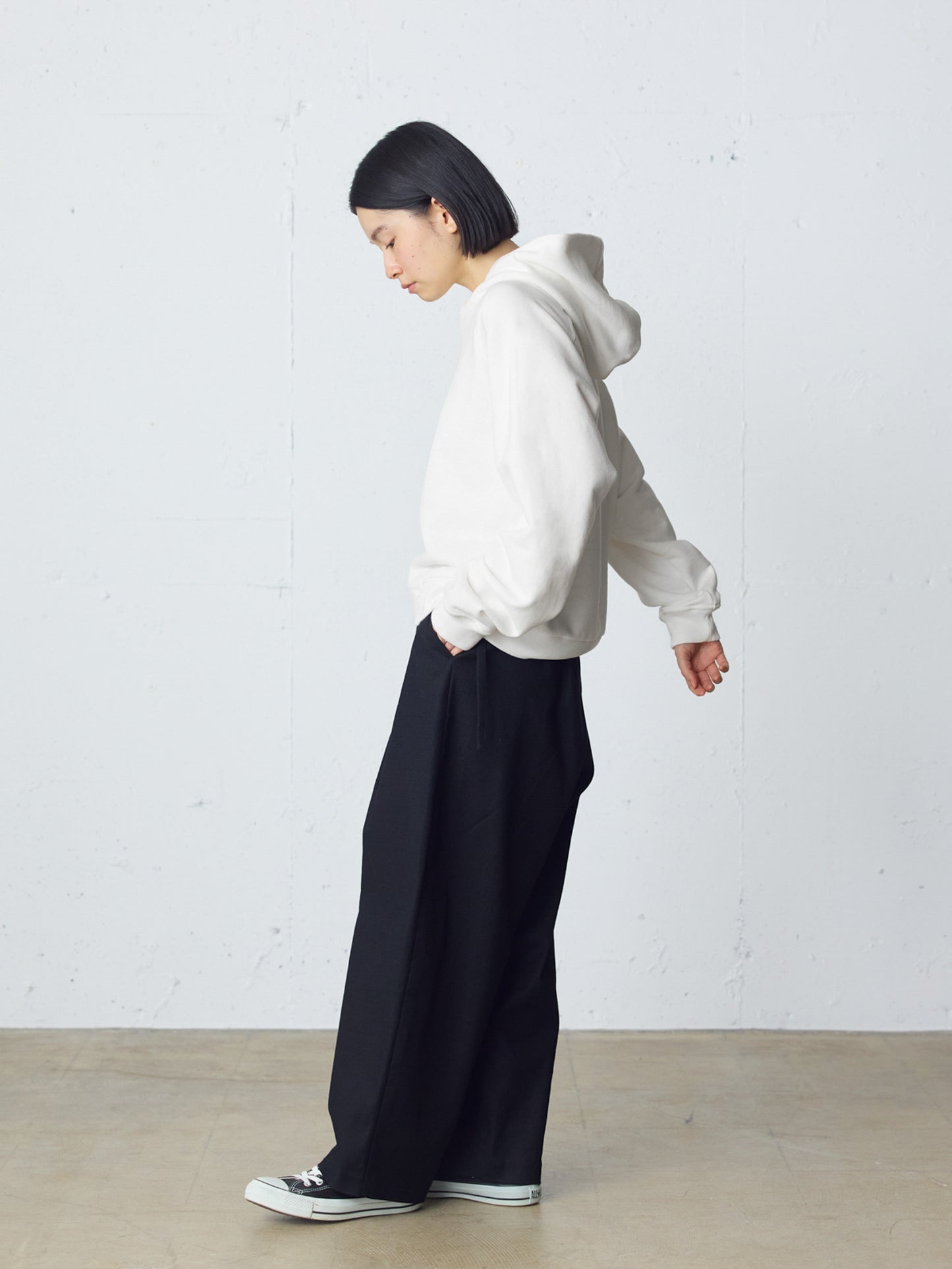 loopwheele sweat parka