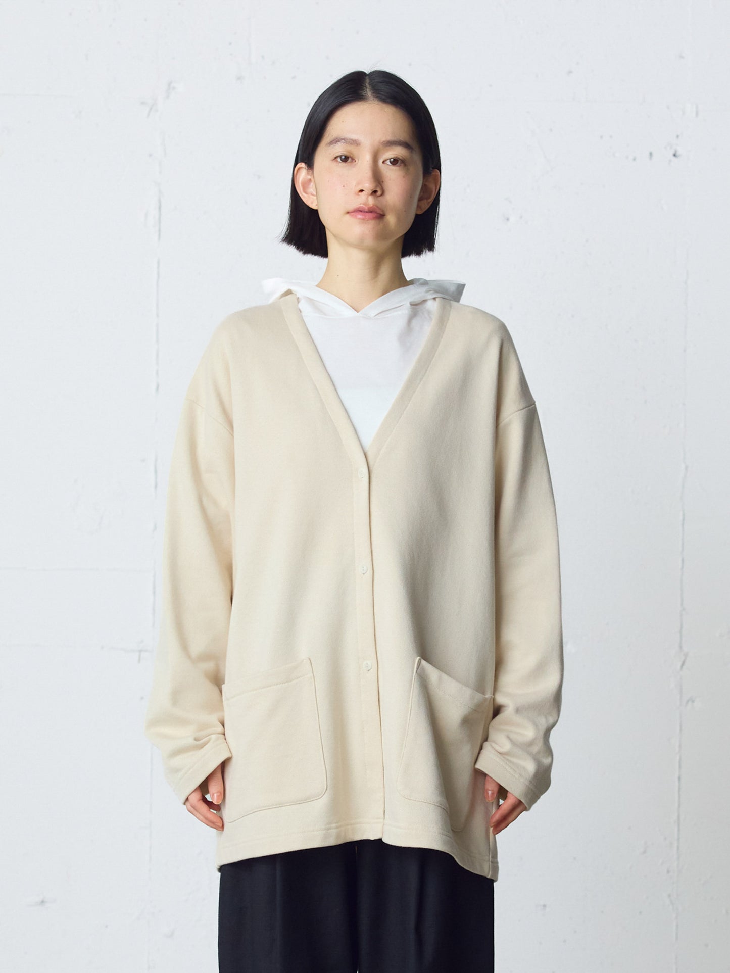 HOME sweat wide cardigan