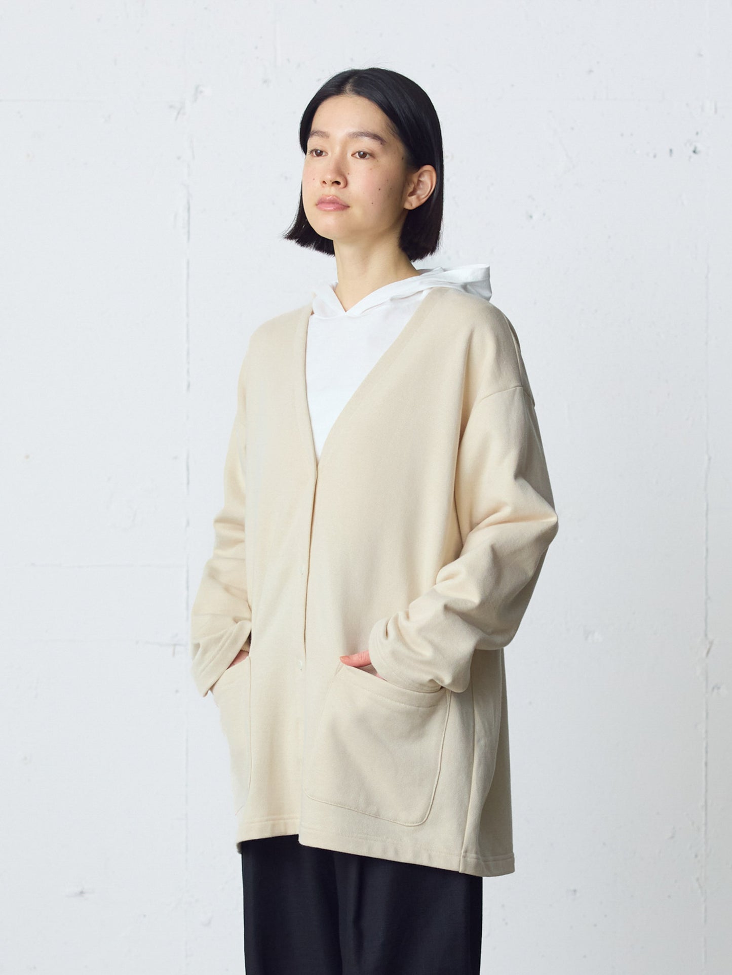 HOME sweat wide cardigan