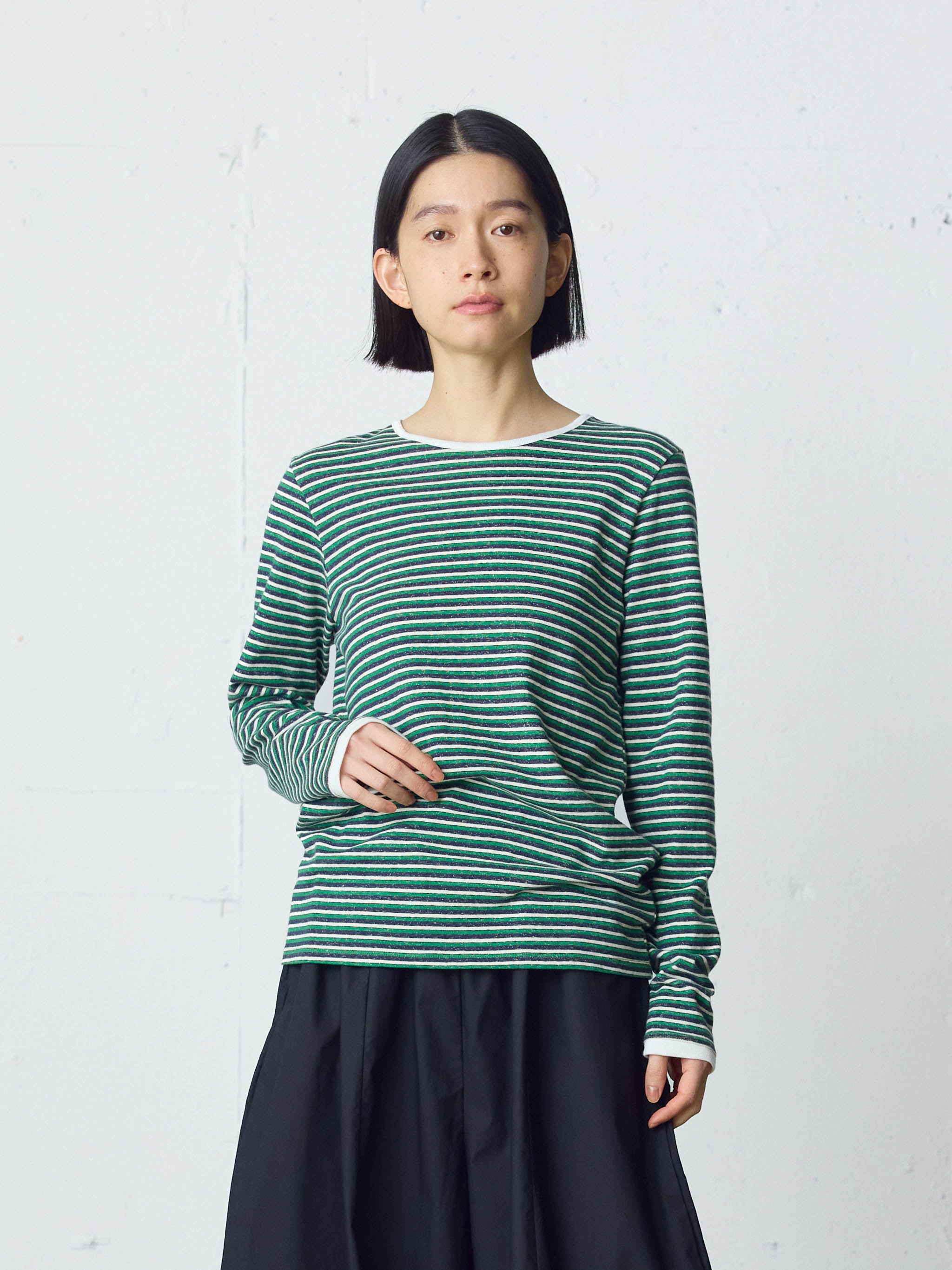 multi border pullover long sleeve