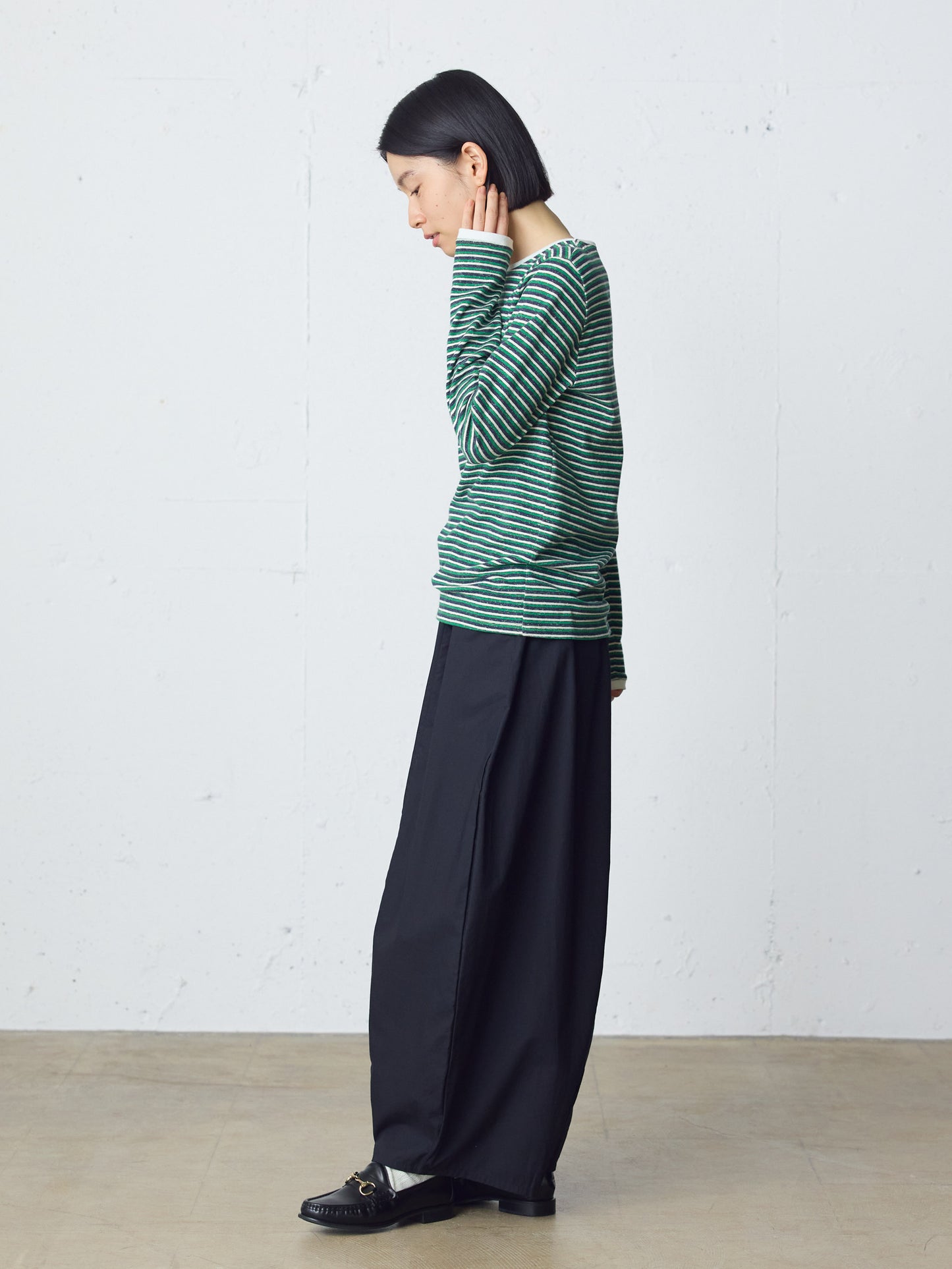 multi border pullover long sleeve