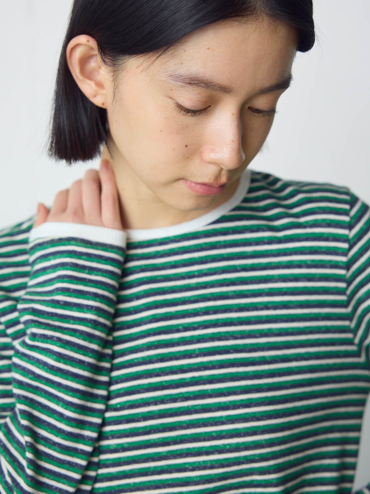 multi border pullover long sleeve