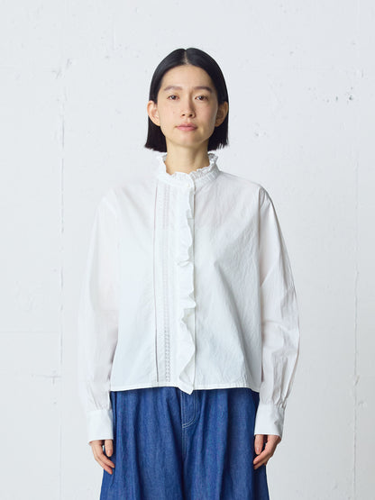 front frill lace shirt