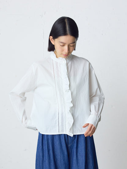 front frill lace shirt