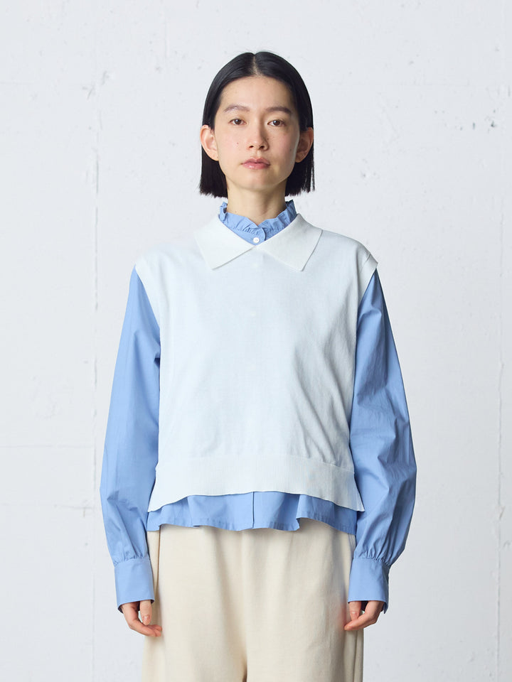 collared knit vest
