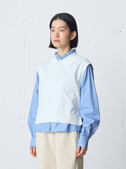 collared knit vest