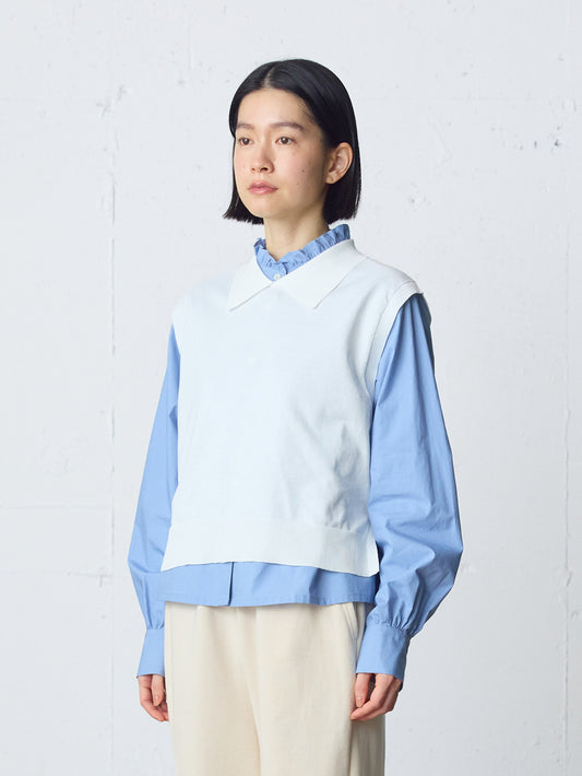 collared knit vest