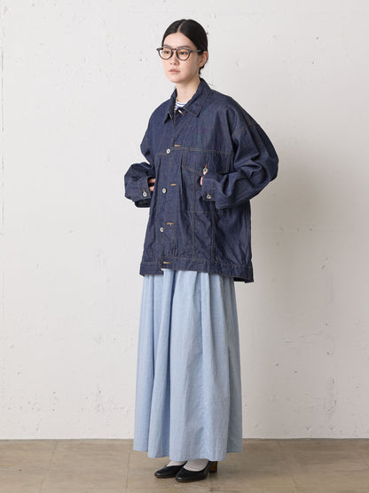 wide denim jacket
