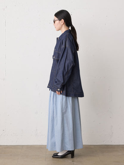 wide denim jacket