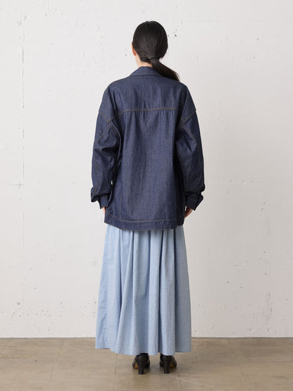 wide denim jacket