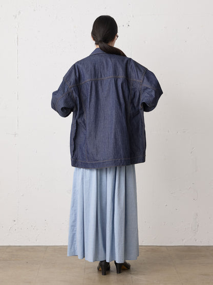 wide denim jacket