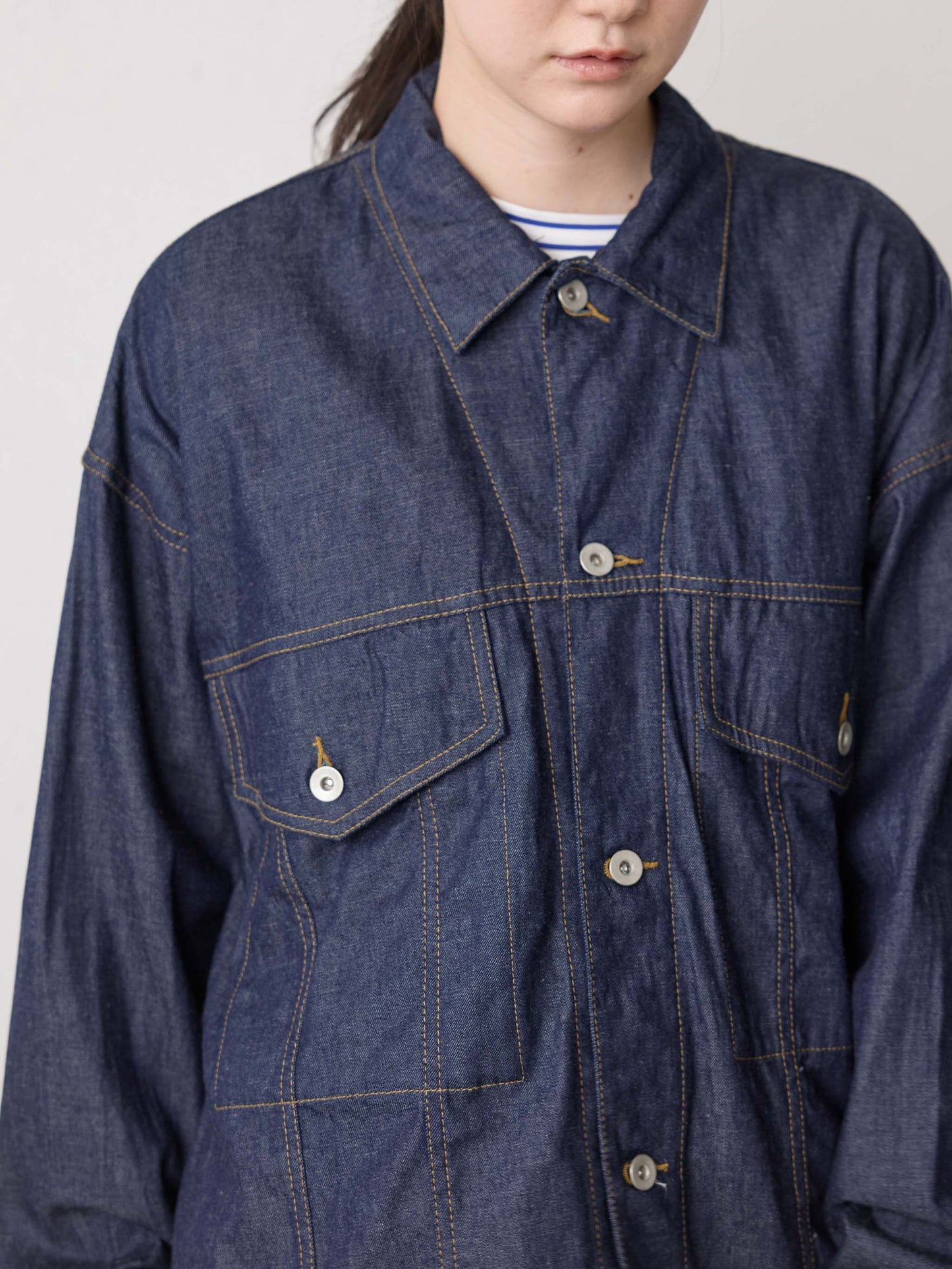 wide denim jacket