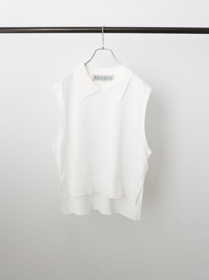 collared knit vest