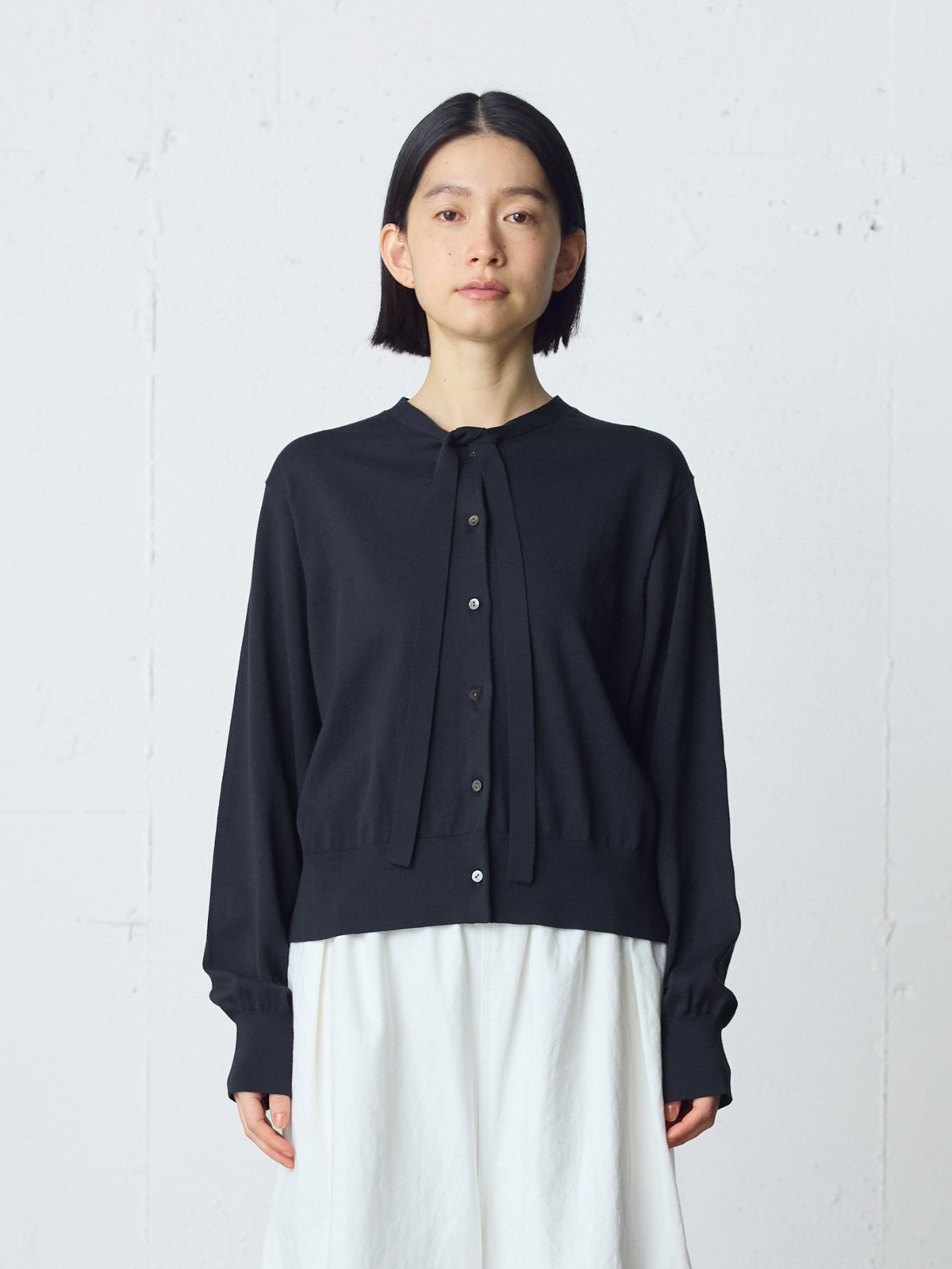 bow-tie knit cardigan