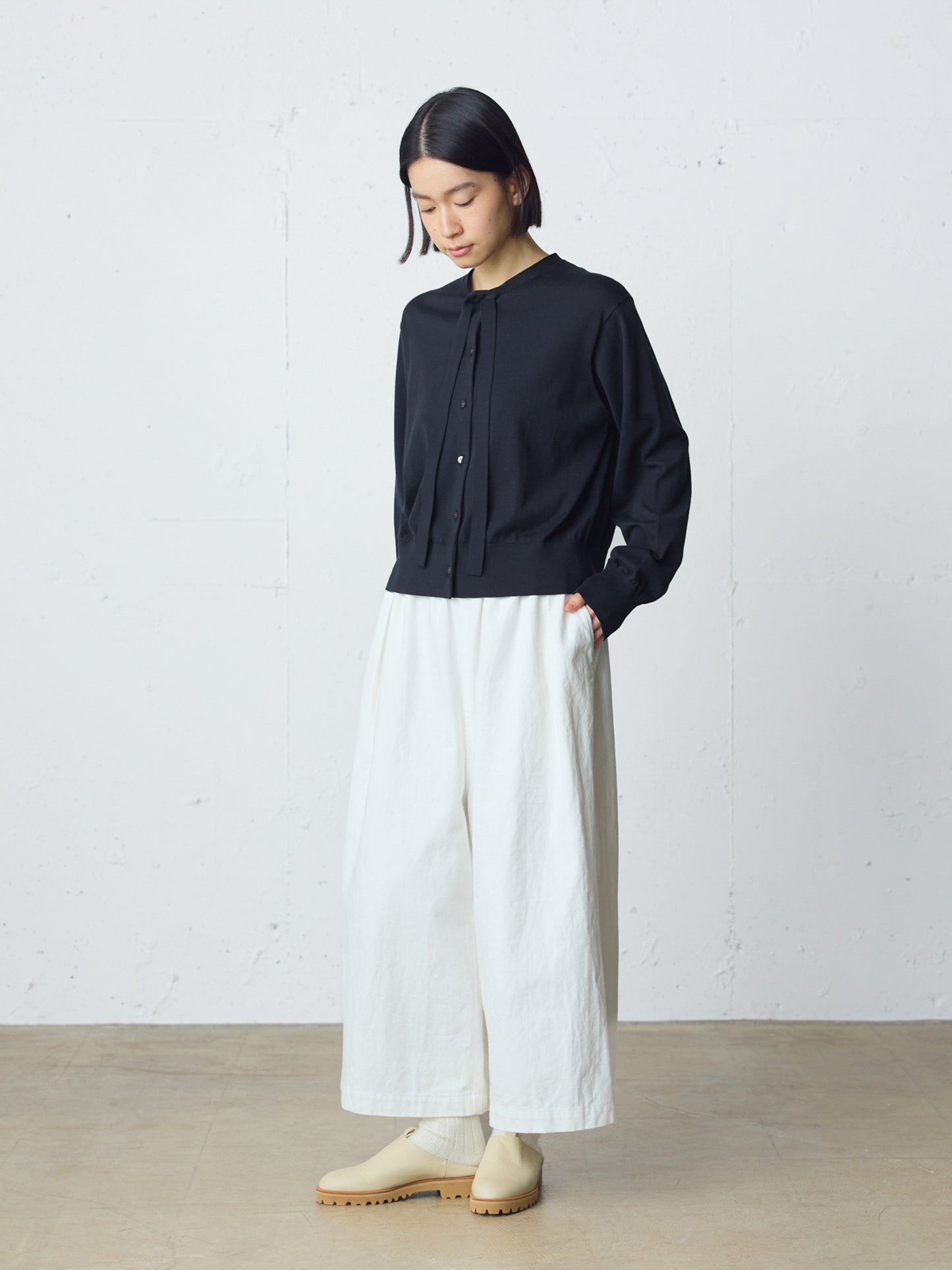 bow-tie knit cardigan