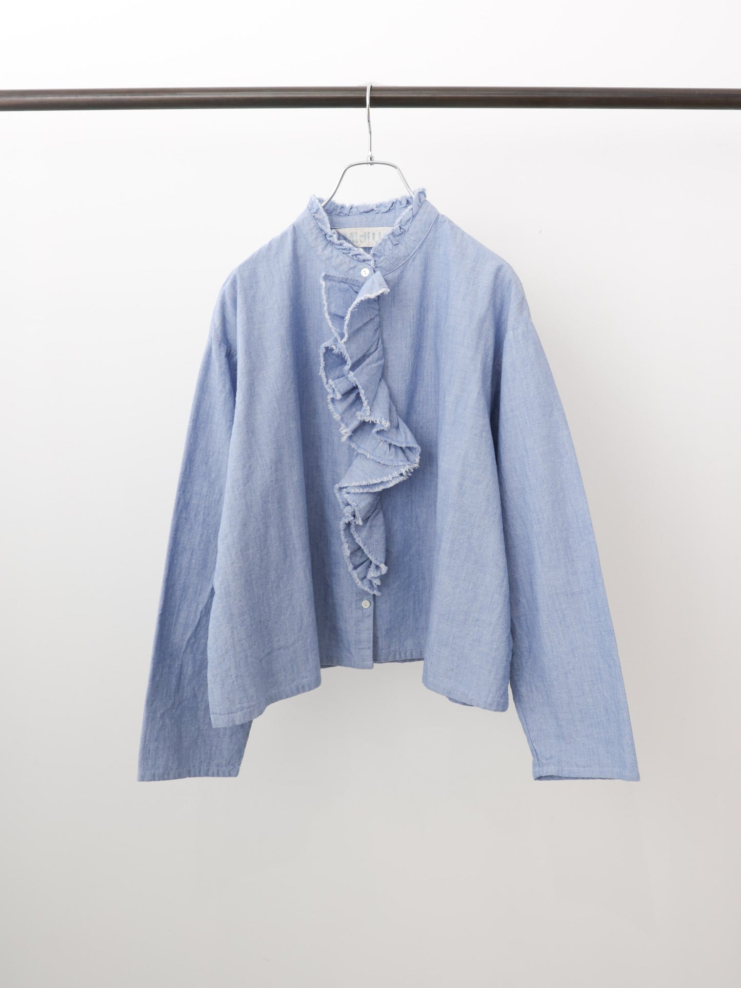 dungarees ruffle shirt