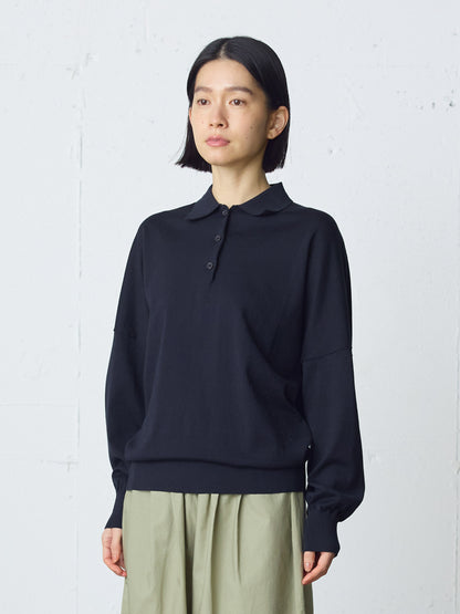 wide knit polo