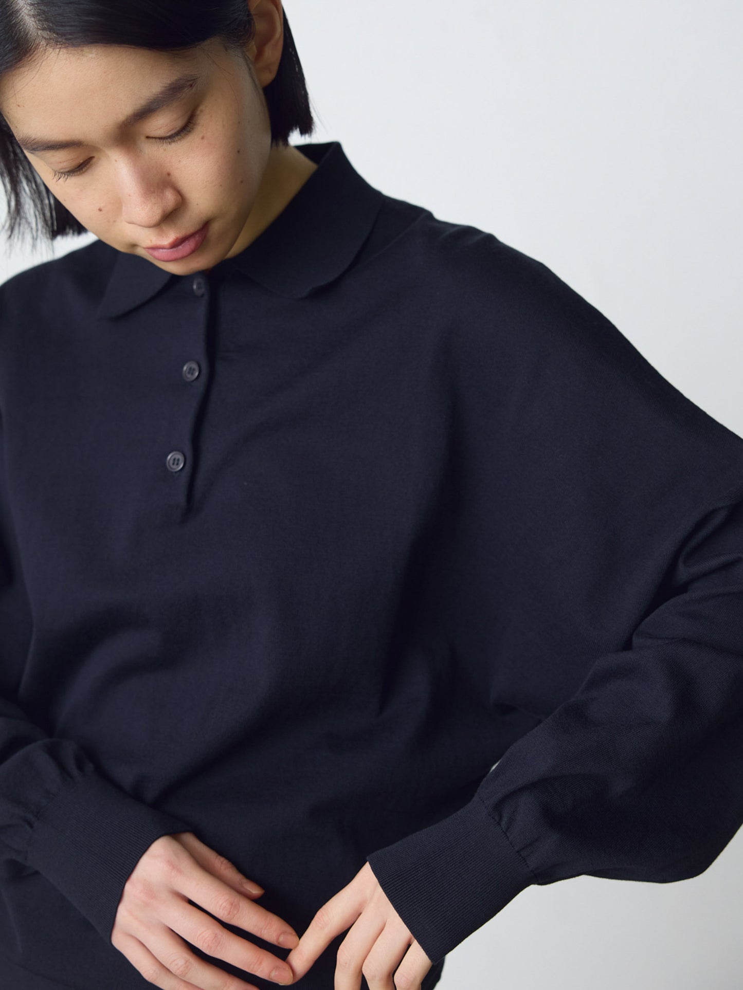 wide knit polo