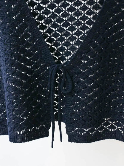 2way short knit vest