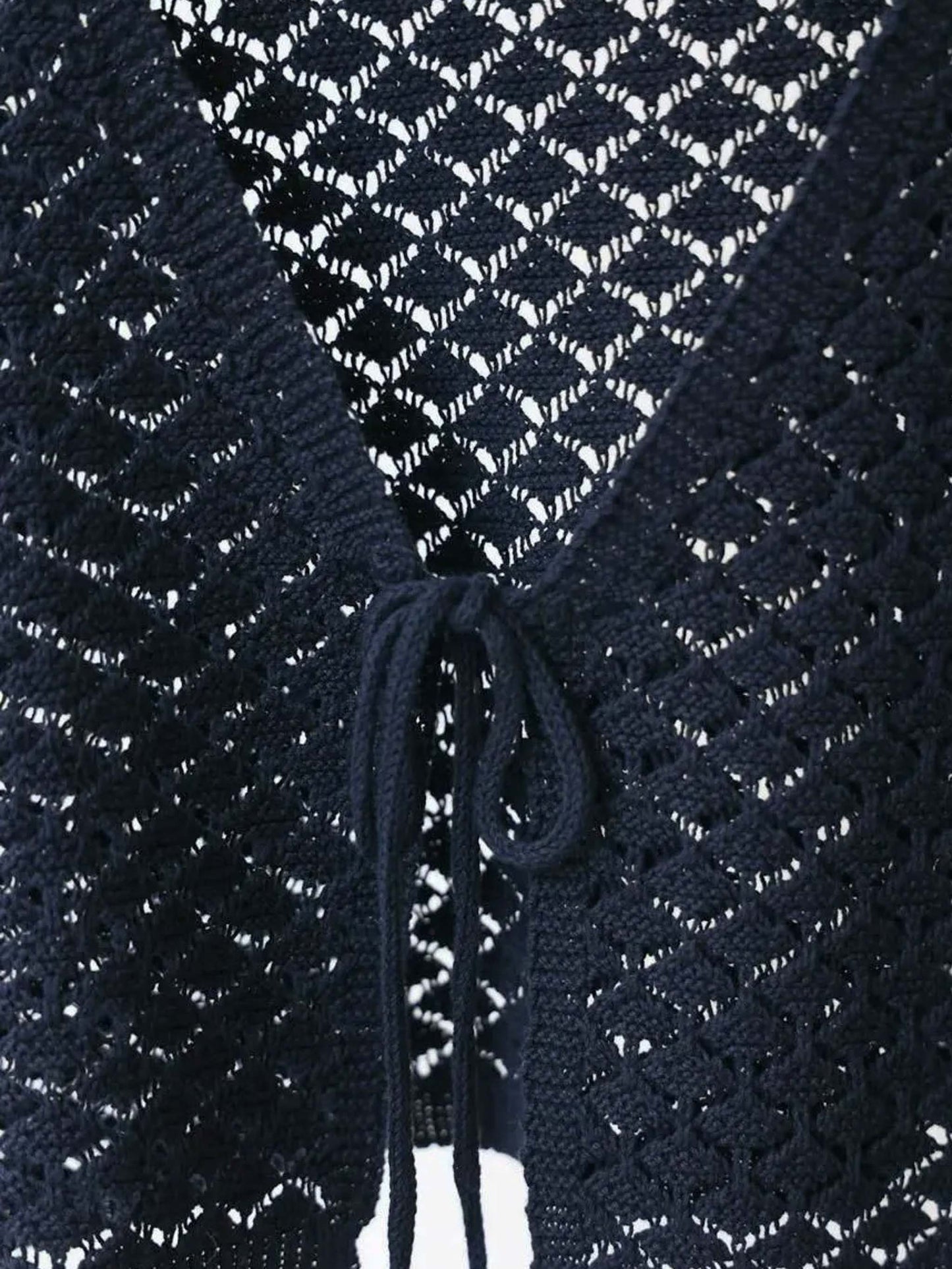 2way short knit vest