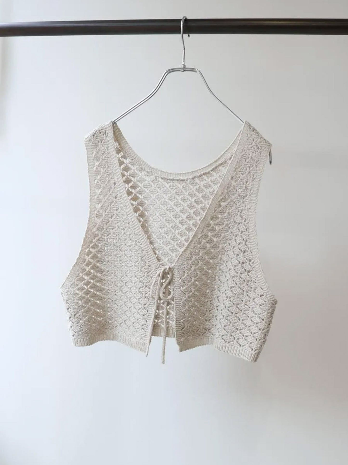2way short knit vest