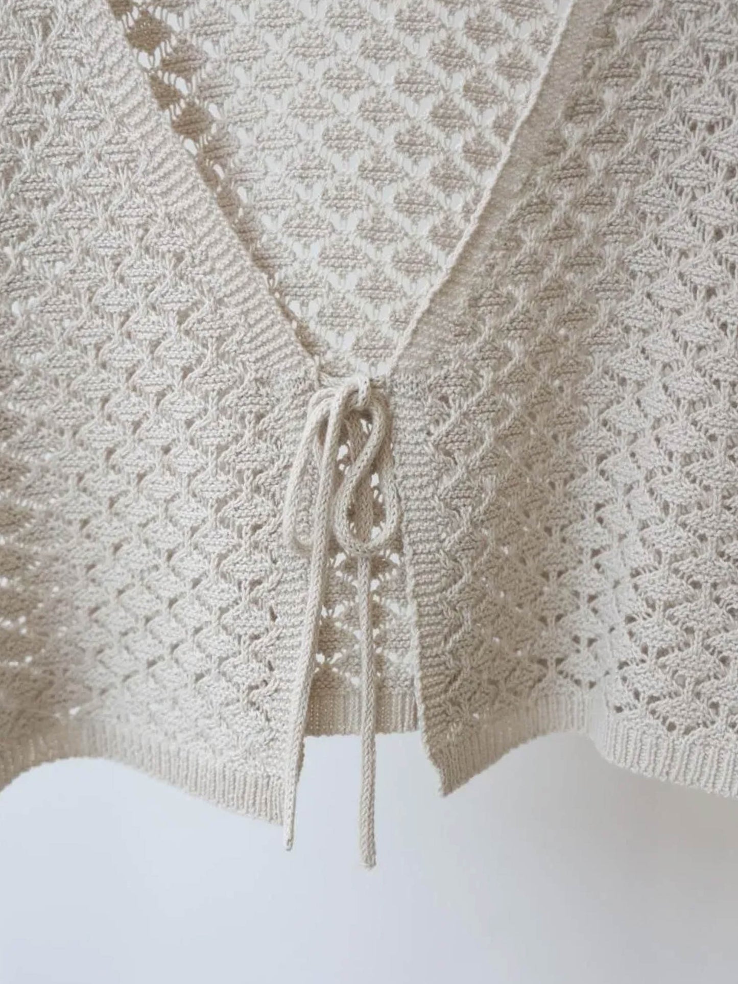 2way short knit vest