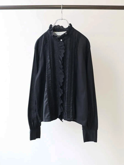 pin tuck lace shirt