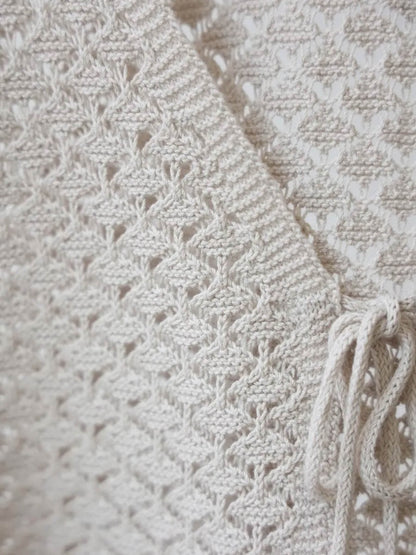 2way short knit vest