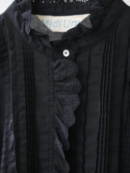 pin tuck lace shirt