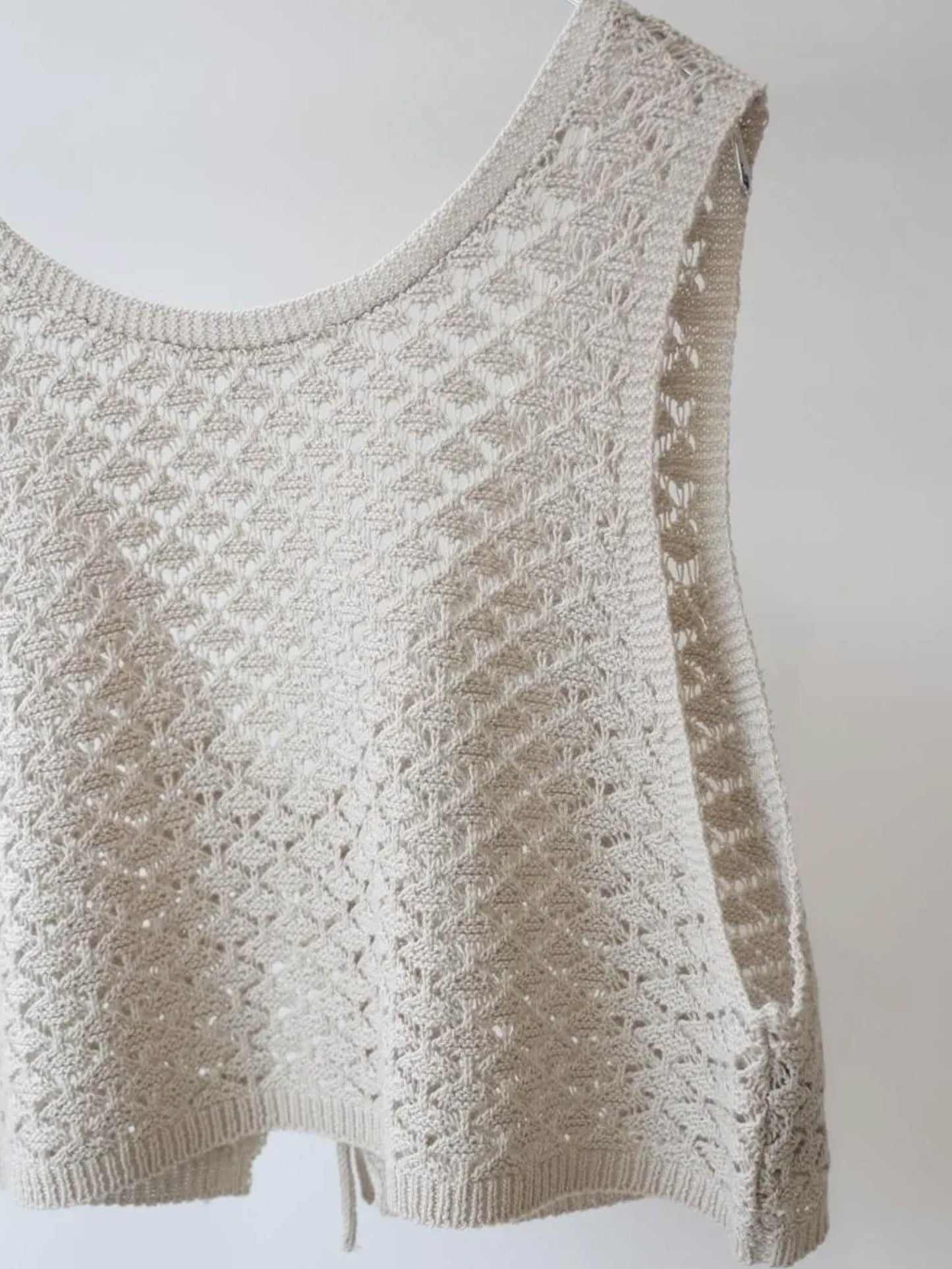 2way short knit vest