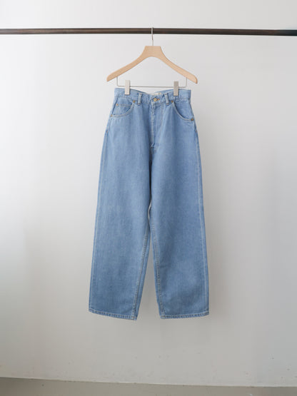 high waist straight denim