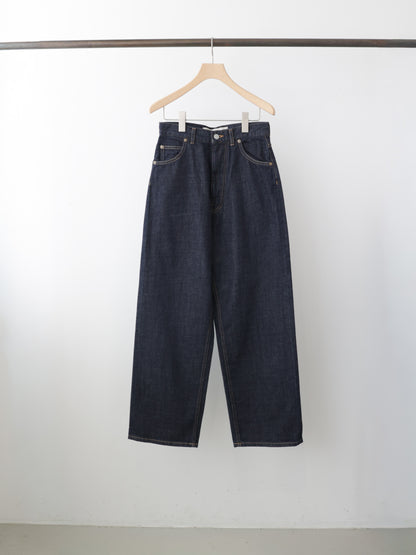 high waist straight denim
