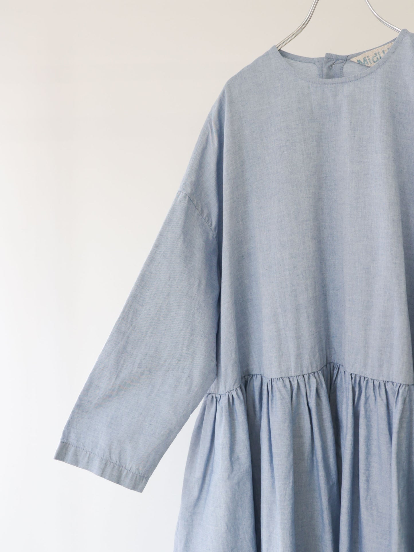chambray gather onepiece