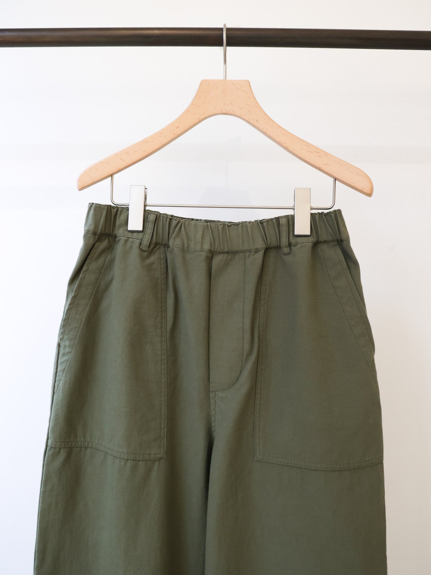 back satin baker pants