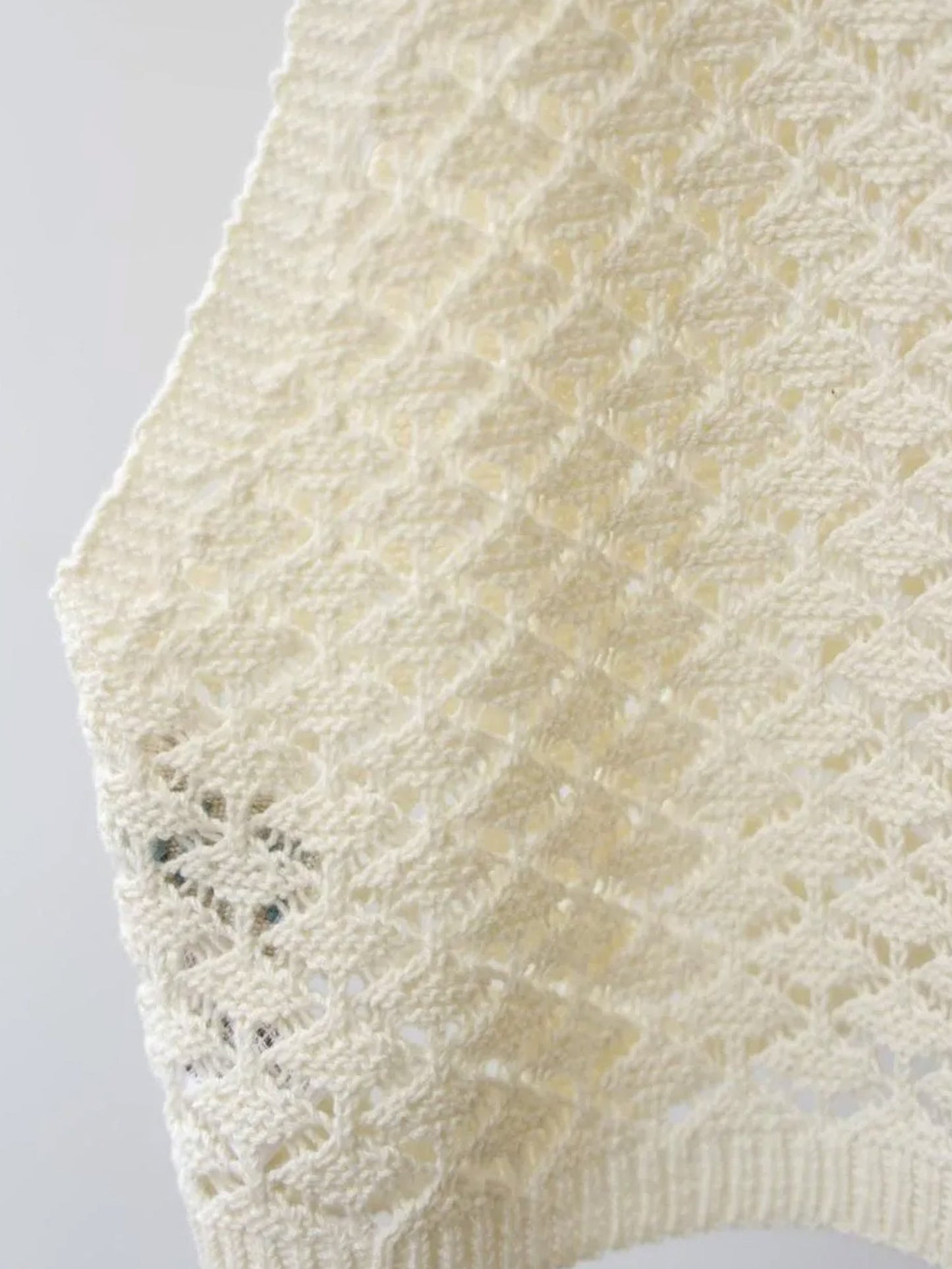 2way short knit vest