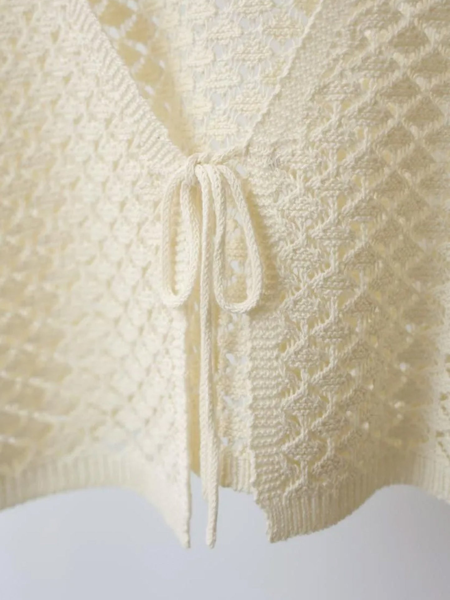 2way short knit vest