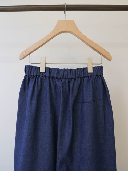 denim wide easy pants