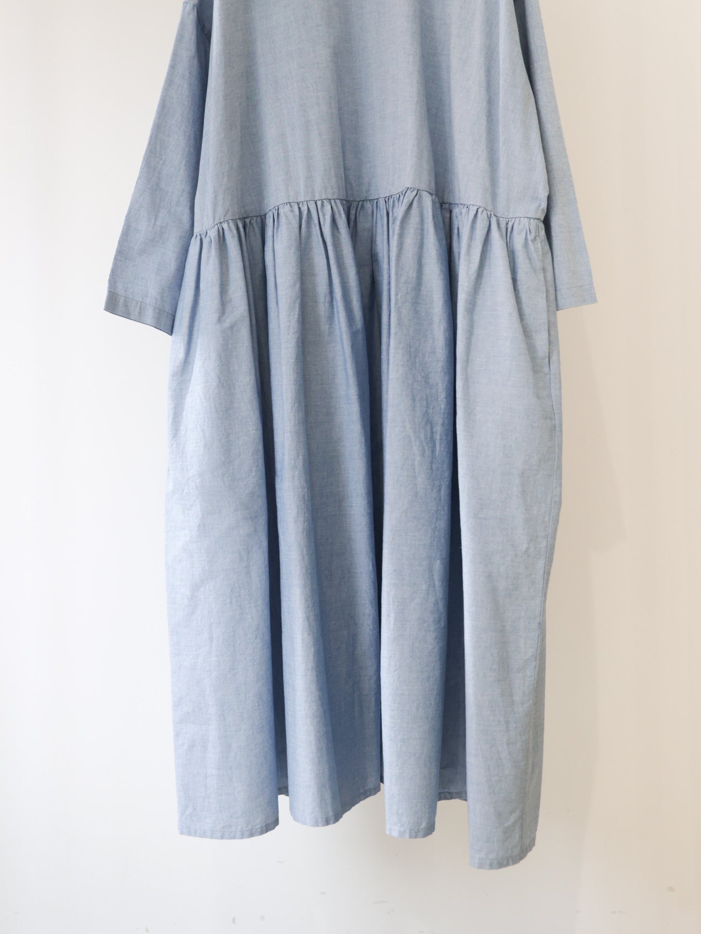 chambray gather onepiece